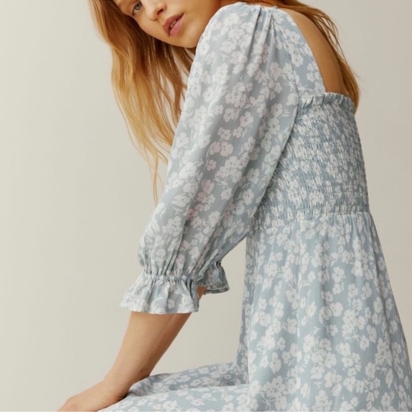 REFORMATION smocked mini dress Zaria - Picture 6 of 7